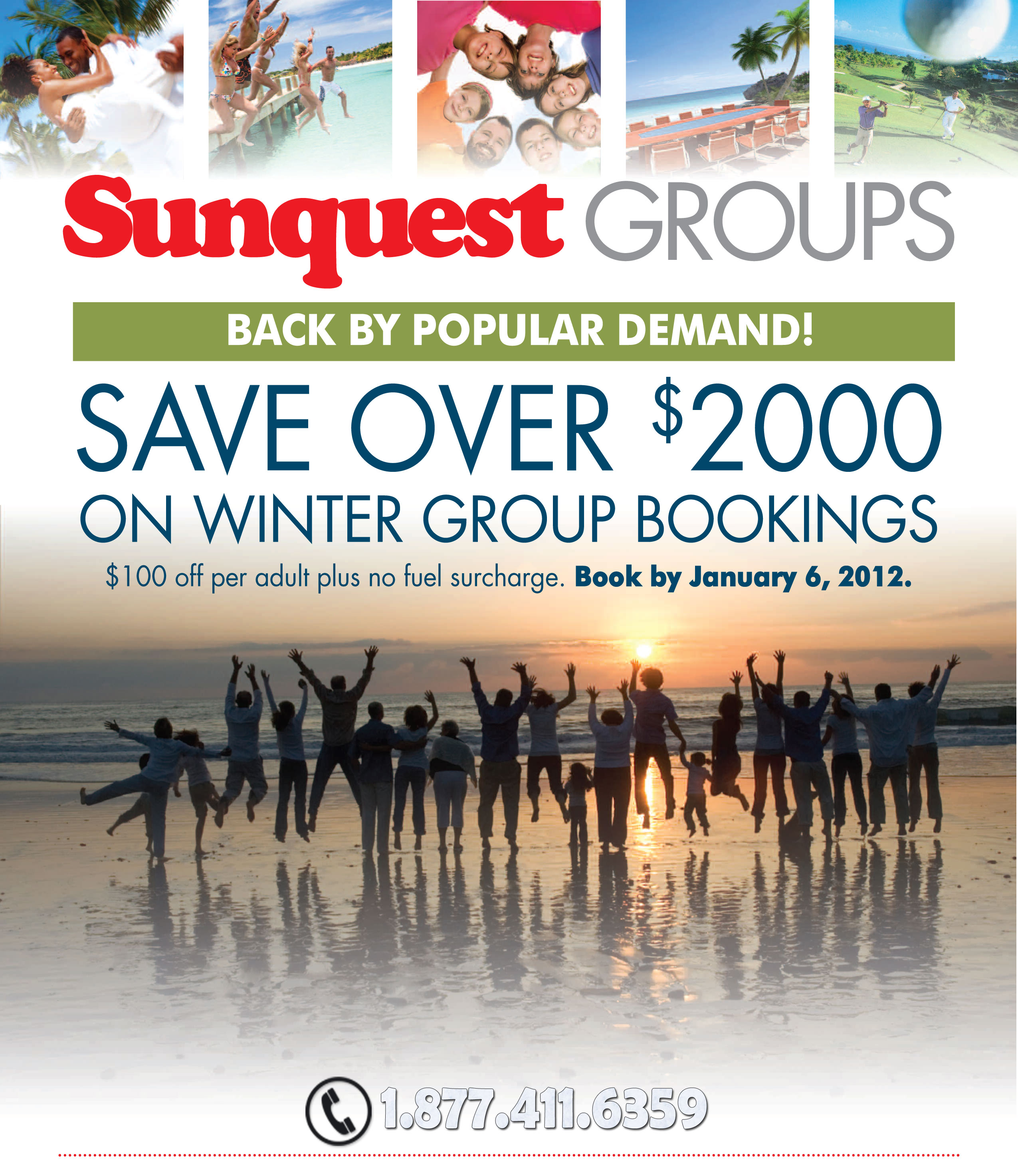 Sunquest Vacations Group Deals PLUS 9th Adult FREE Sunquest Vacations Winter Group Deals