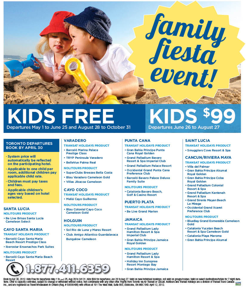 Kids Promo - Toronto & Halifax Departures