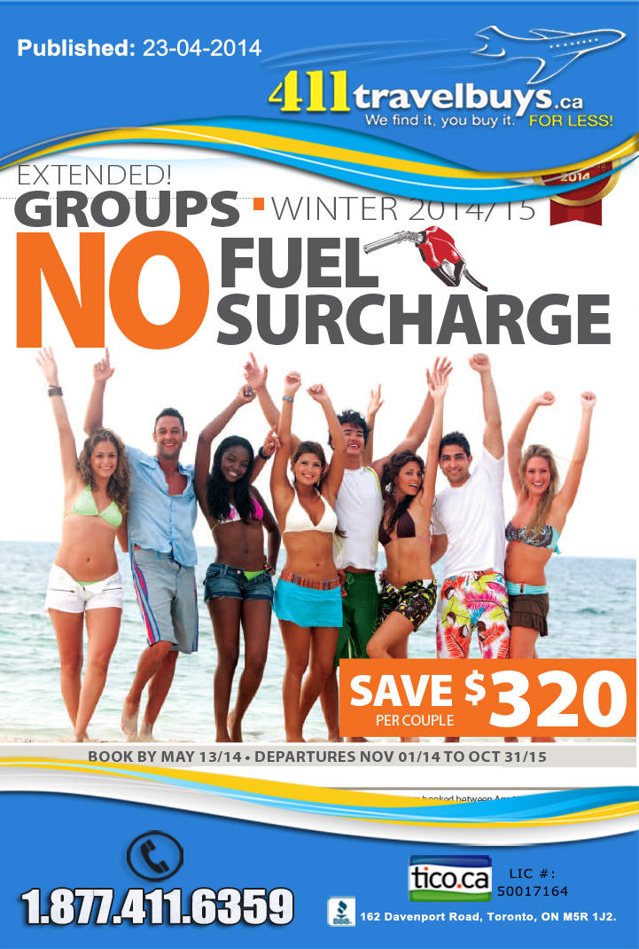 Sunwing Vacations Specials - Groups Deals - No Fuel Surcharge
