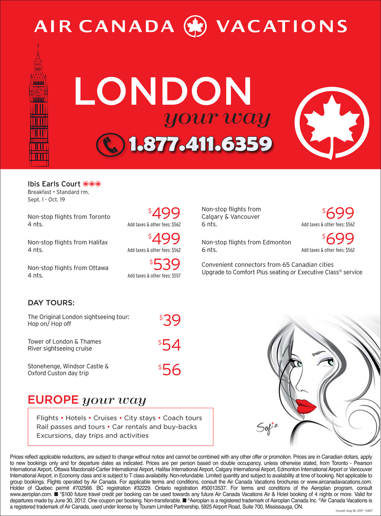 ACV London your Way London Your way with Air Canada!