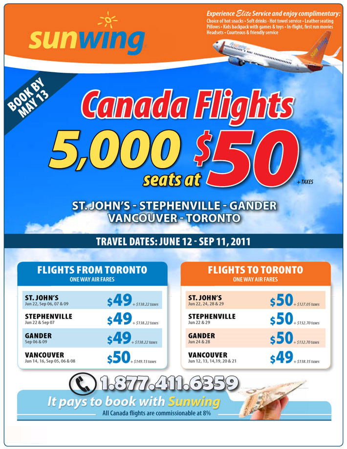 Sunwing Airplane Seating Chart