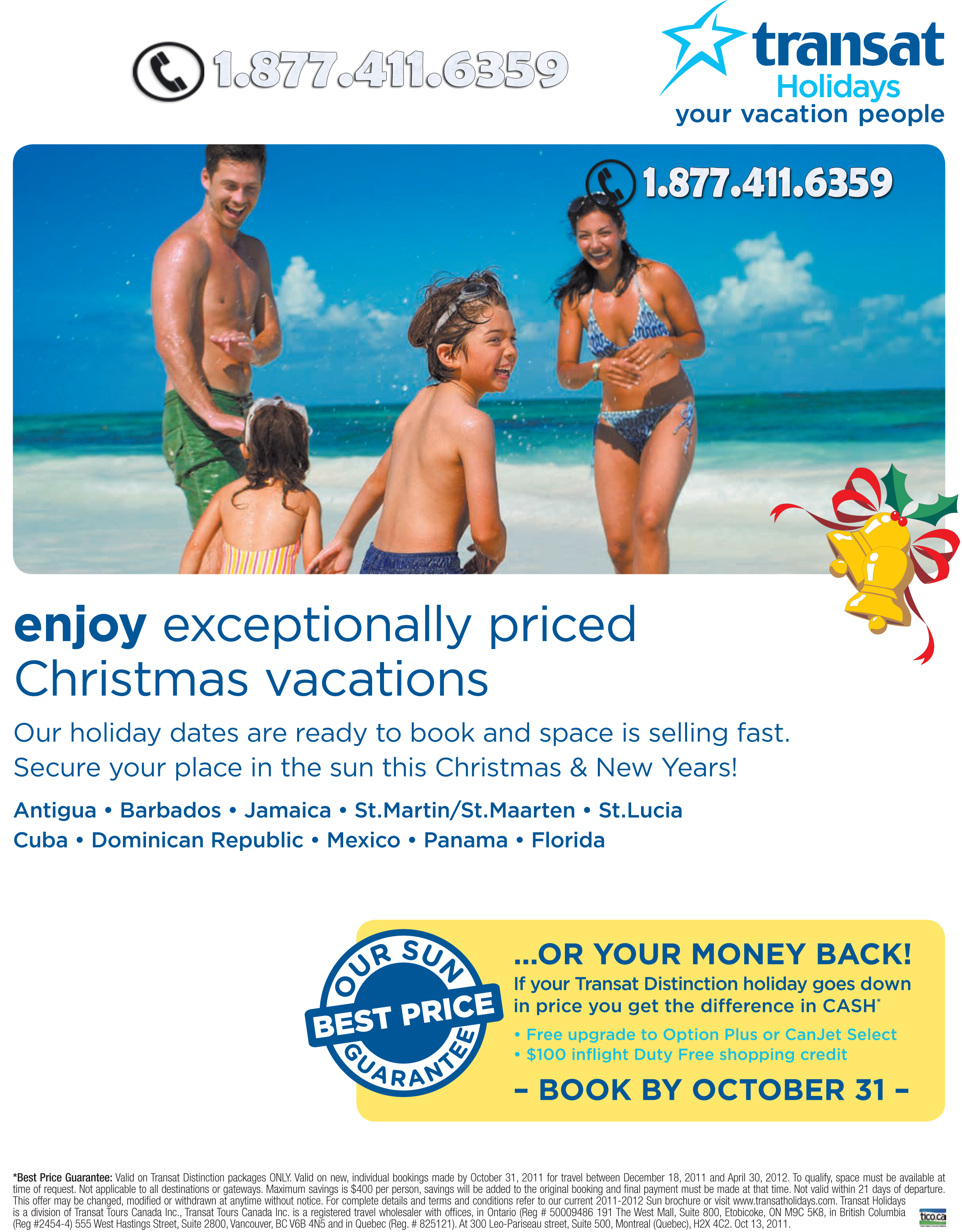 Christmas Deals with Transat Holidays Transat Holidays Christmas Deals