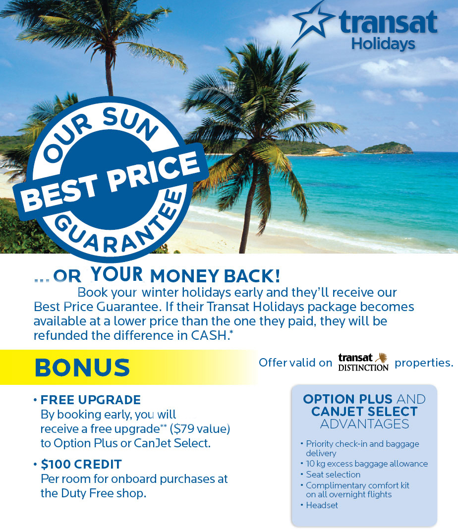 Transat Holidays Best price Guarantee