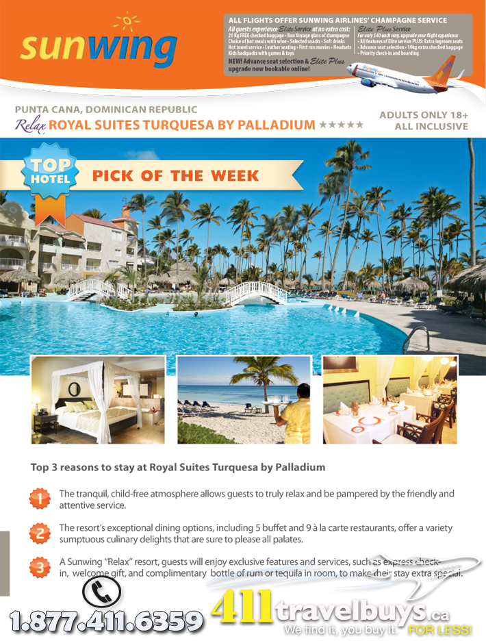 Sunwing Hotel Pick of the week Sunwing Top Hotel Pick of the week to Dream Destinations